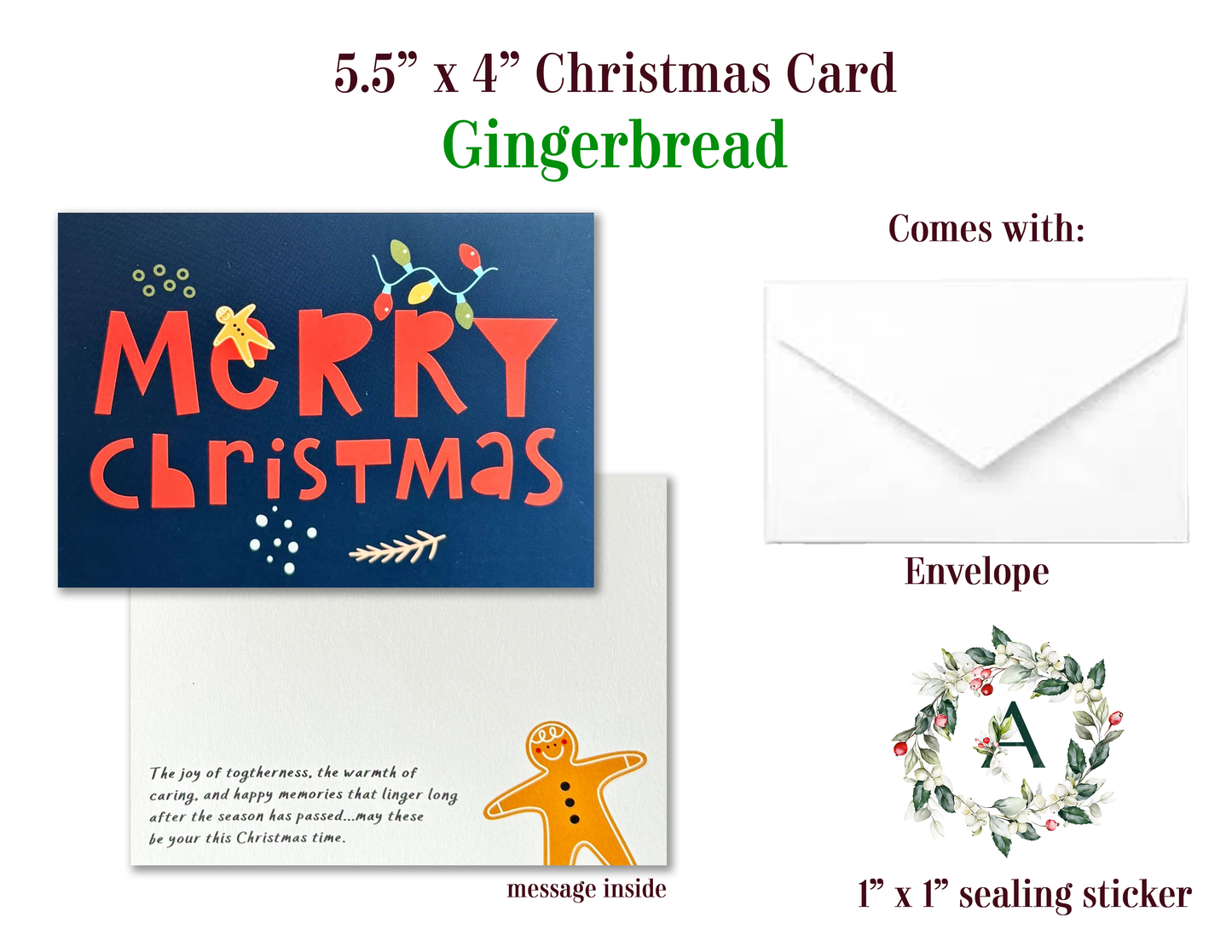 Holiday Cards with Customized Alphabet