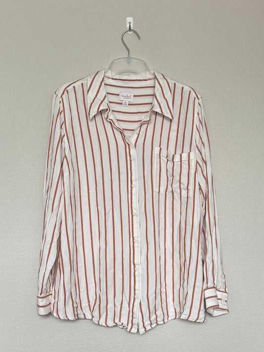 Striped Long Sleeves Button Down