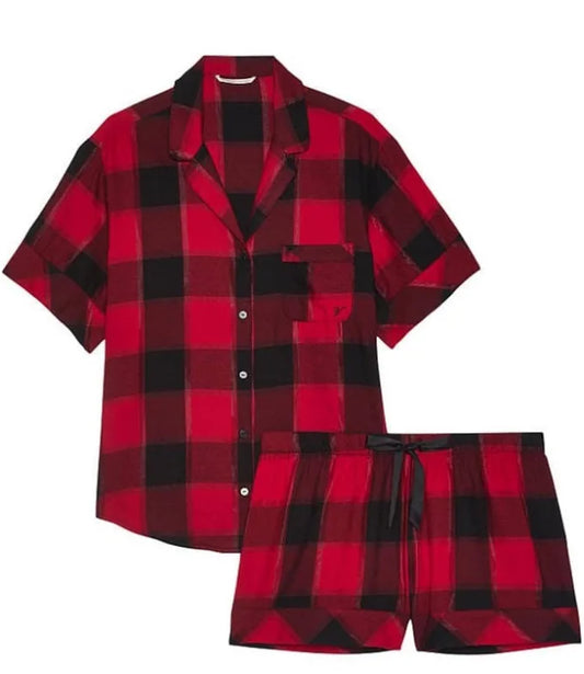 Victoria's Secret Plaid Short PJ Set