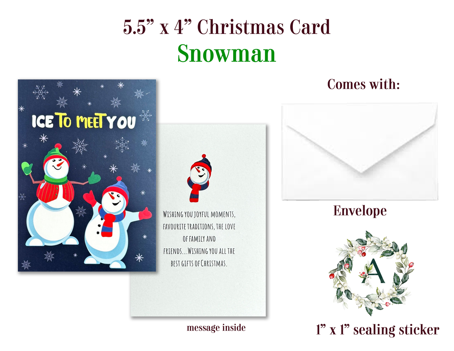 Holiday Cards with Customized Alphabet