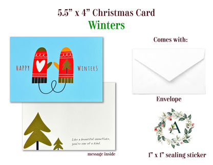 Holiday Cards with Customized Alphabet