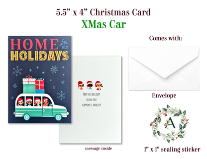 Holiday Cards with Customized Alphabet