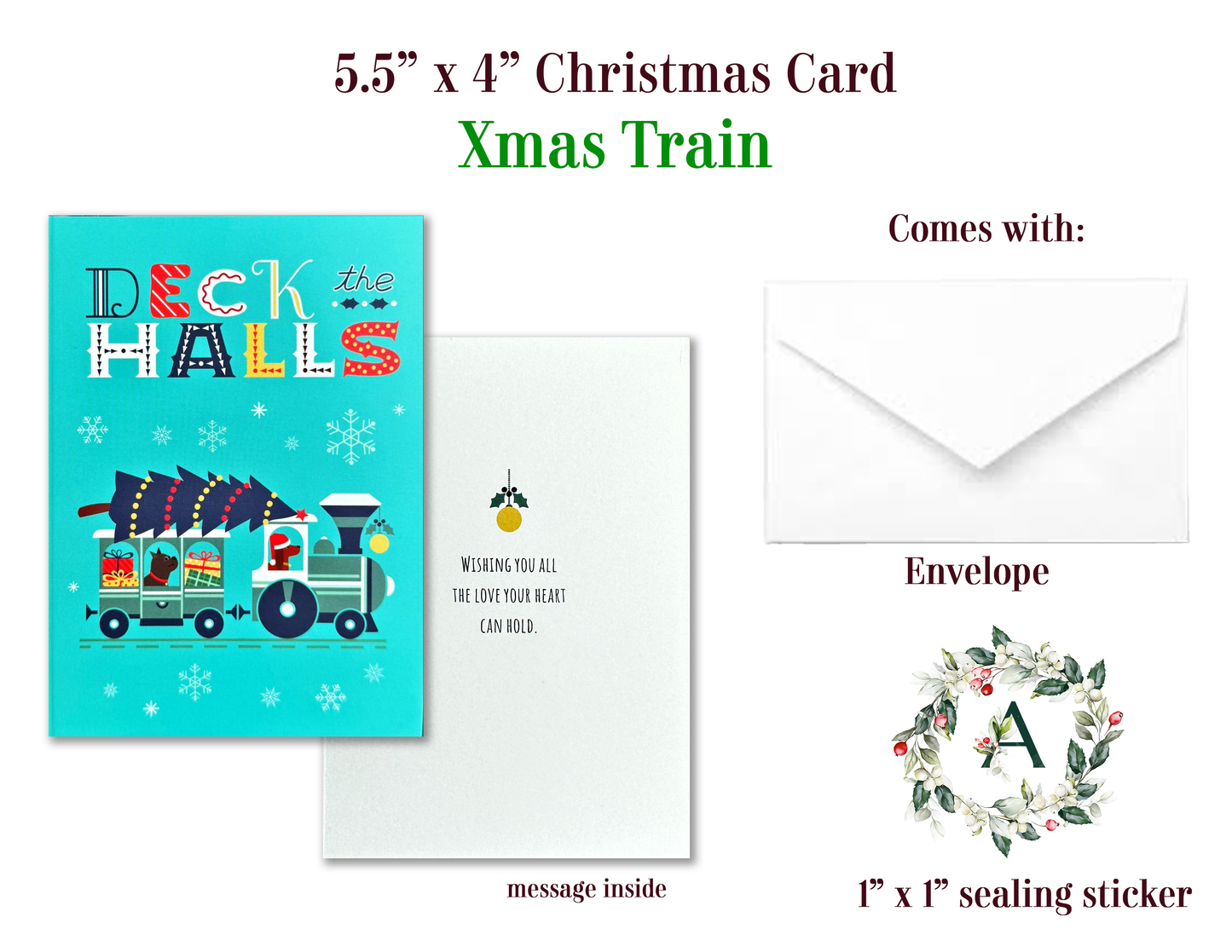 Holiday Cards with Customized Alphabet